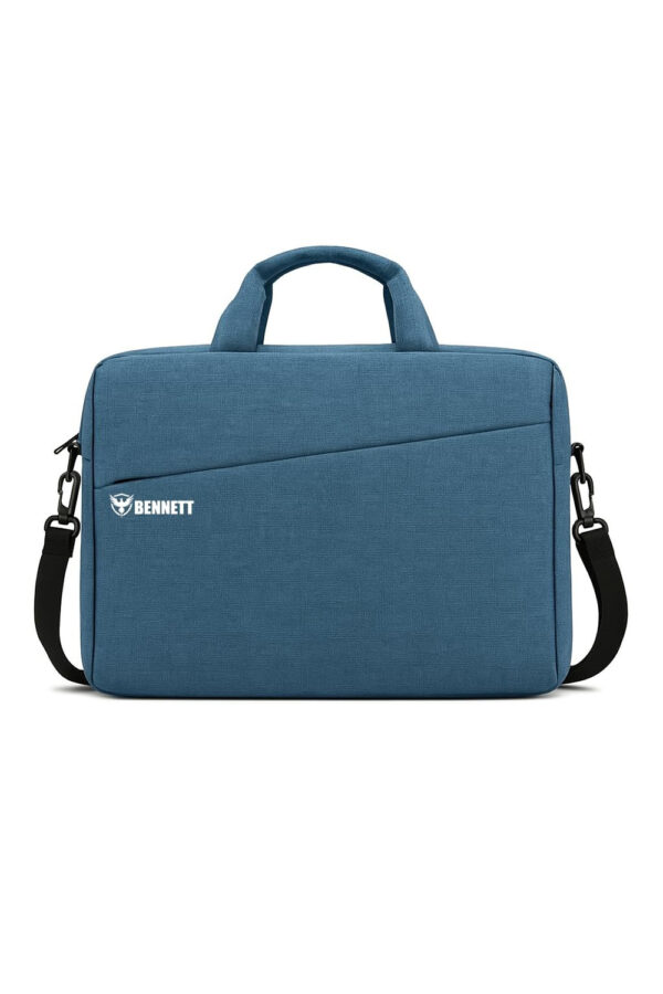 Bennett™ Mystic Formal Business Briefcase Bag Crossbody Messenger College Bags for Men Women MacBook INoteBook ITablet Laptop Upto 15.6 Inch | Handbags with Shoulder Straps (Blue) 6 Months Warranty