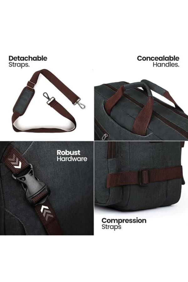FATMUG Laptop Bag For Men - Convertible Backpack For Office And Travel (Multi Colour - Oxford Fabric) - Image 3