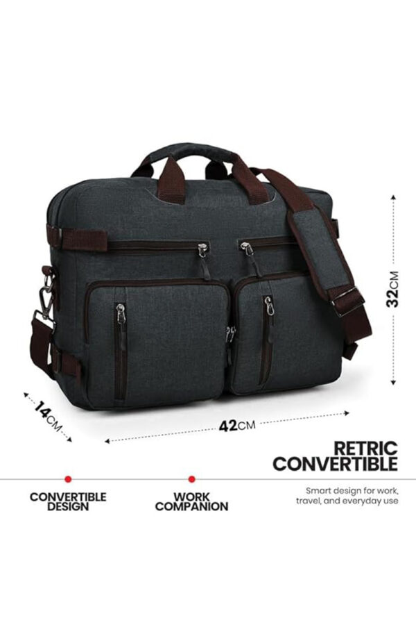 FATMUG Laptop Bag For Men - Convertible Backpack For Office And Travel (Multi Colour - Oxford Fabric) - Image 2