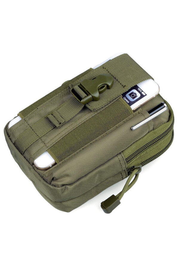 GOCART WITH G LOGO Men's Nylon Outdoor Tactical Waist Bag EDC Molle Belt Waist Pouch Security Purse Phone Carrying Case (Green) - Image 5