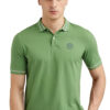 Peter England Men's Regular Fit Insignia Half Sleeve Polo T-Shirt | Cotton Rich | Premium Pique Weave
