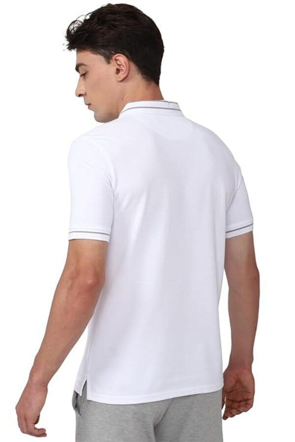 Peter England Men's Regular Fit Insignia Half Sleeve Polo T-Shirt | Cotton Rich | Premium Pique Weave - Image 2
