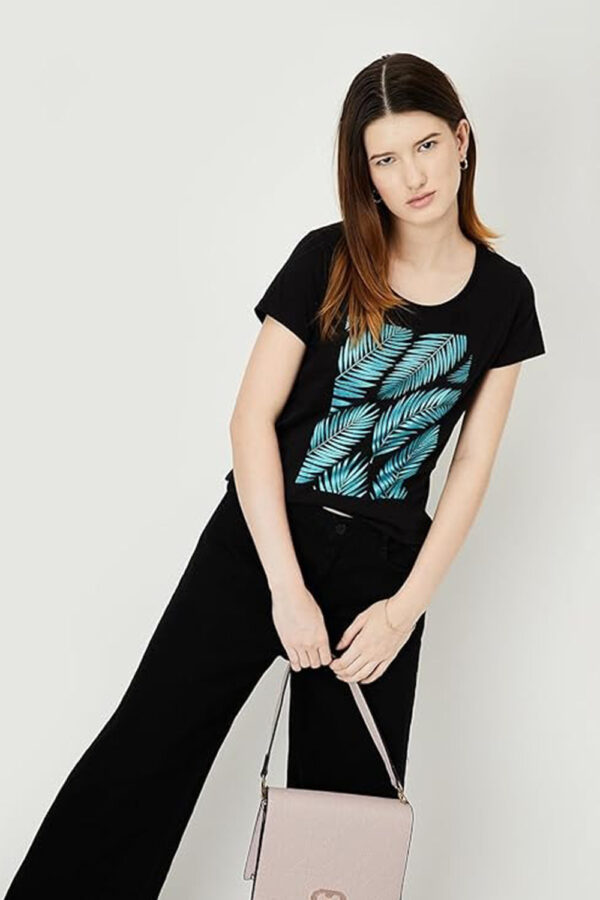 Max Women's Cotton Regular Fit Graphic Printed T-shirt - Pack of 2 - Image 7