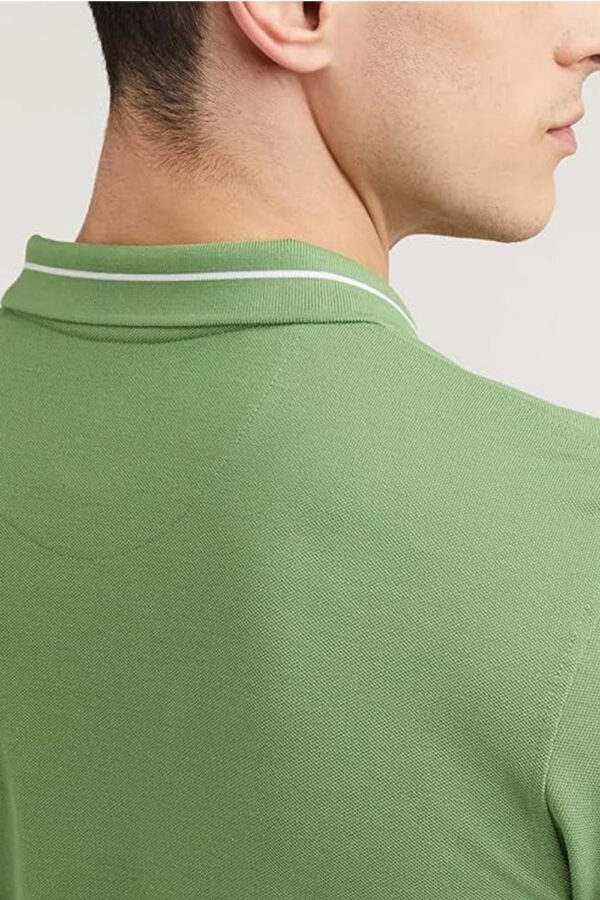 Peter England Men's Regular Fit Insignia Half Sleeve Polo T-Shirt | Cotton Rich | Premium Pique Weave - Image 2