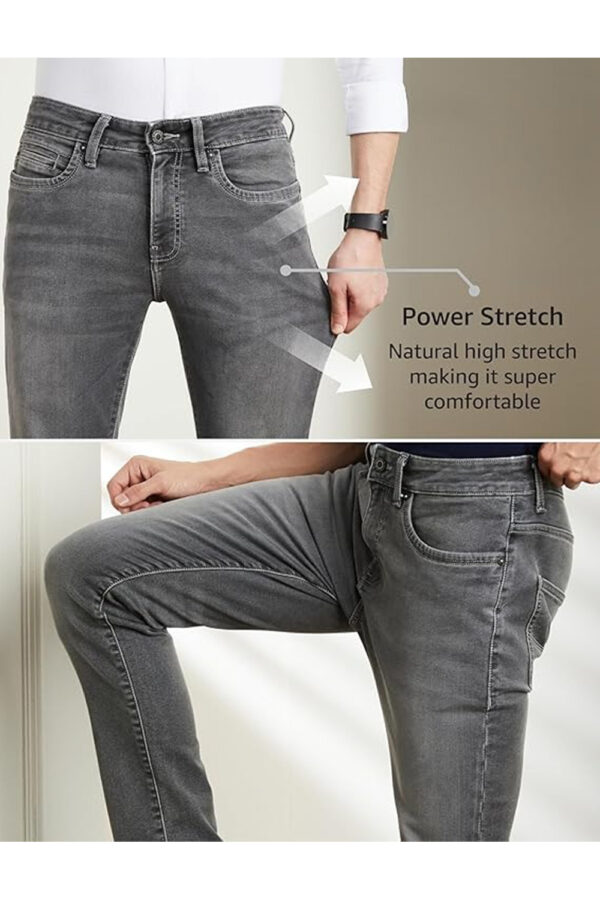 Symbol Premium Men's Slim Fit Stretchable Jeans | Casual Denim | Cotton Stretch | Fashion Shades of Black & Blue (Available in Plus Size) - Image 5