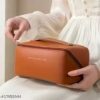 Elegant Brown Cosmetic Makeup Bag